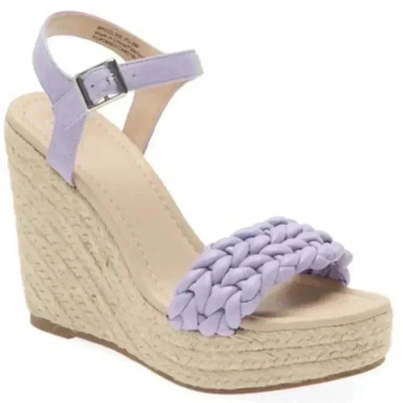 NEW BP Goldie Braided Wedge Sandal  Purple Size 9.5M - Picture 2 of 12